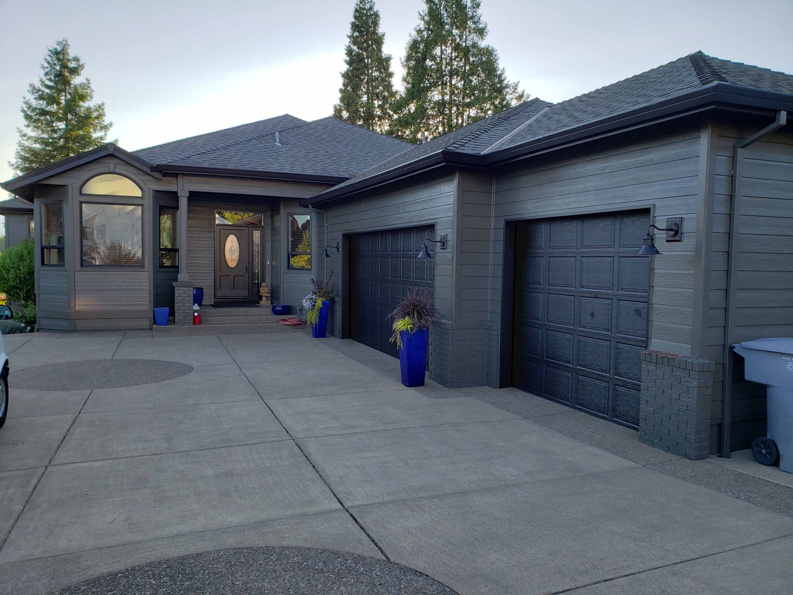Freshly painted surfaces on a Portland property