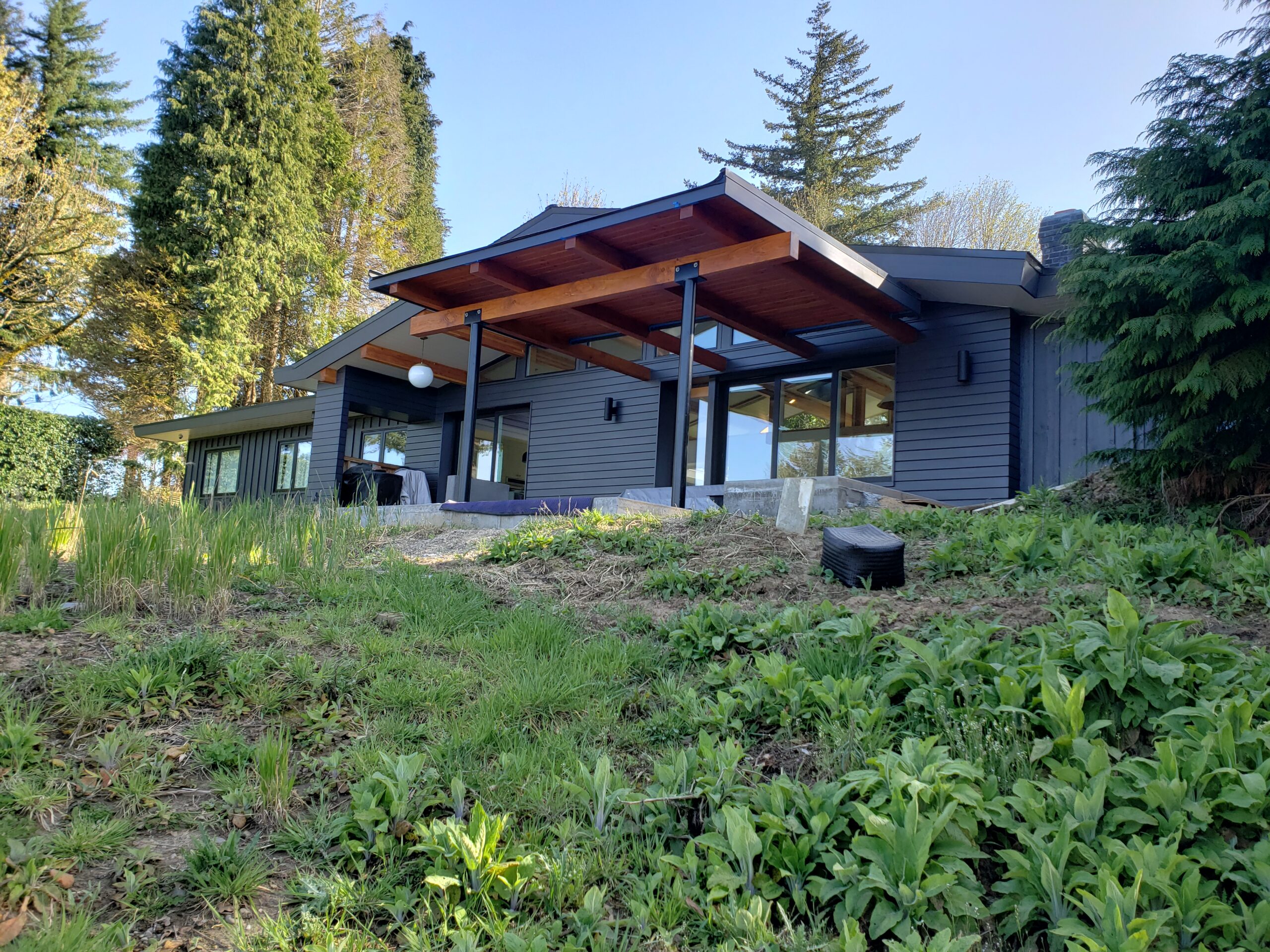 Exterior painting detail on a residential property